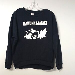 Disney Hakuna Matata Black Sweatshirt, pre-owned good conditions XL juniors